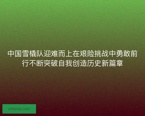 中国雪橇队迎难而上在艰险挑战中勇敢前行不断突破自我创造历史新篇章